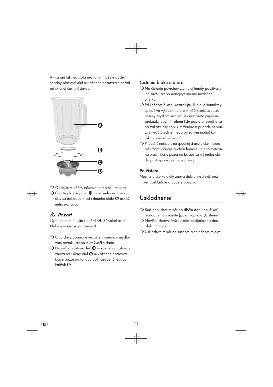 Uskladnenie | Kompernass KH 527 User Manual | Page 52 / 69