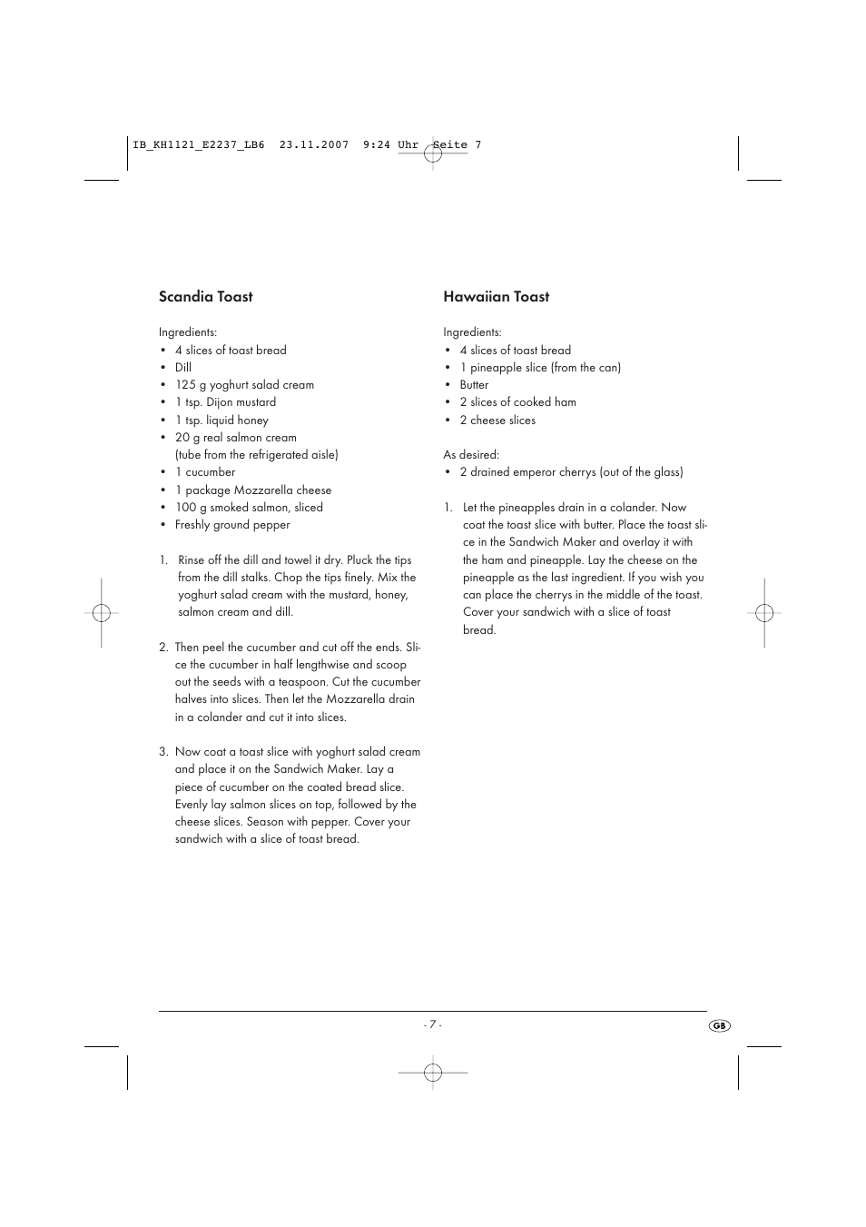 Kompernass KH 1121 User Manual | Page 13 / 14