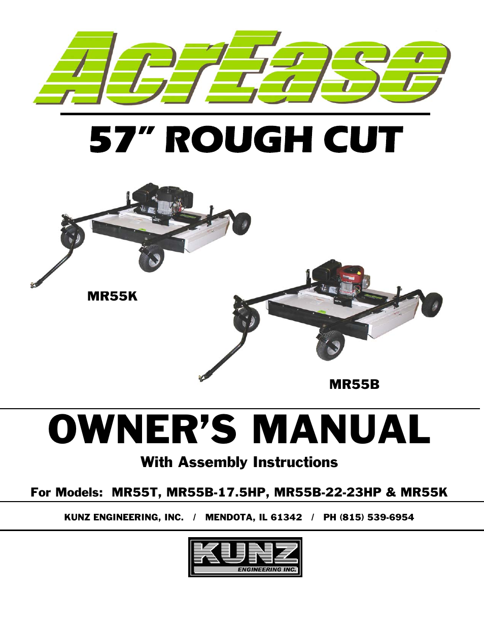 Kunz MR55K User Manual | 21 pages