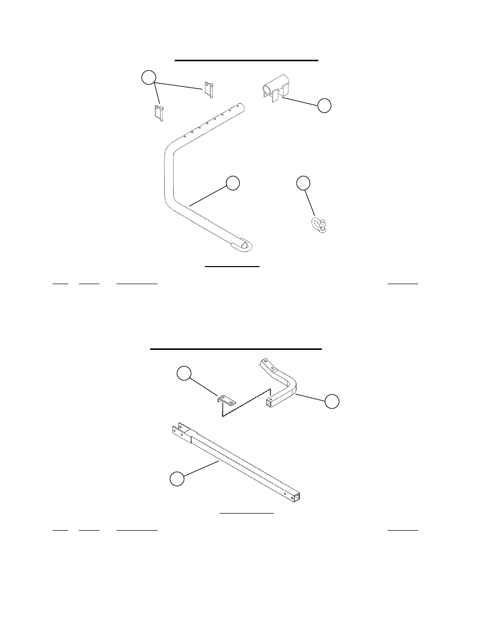 Atv tongue parts, Optional hitch parts | Kunz AcrEase C60K User Manual | Page 28 / 31