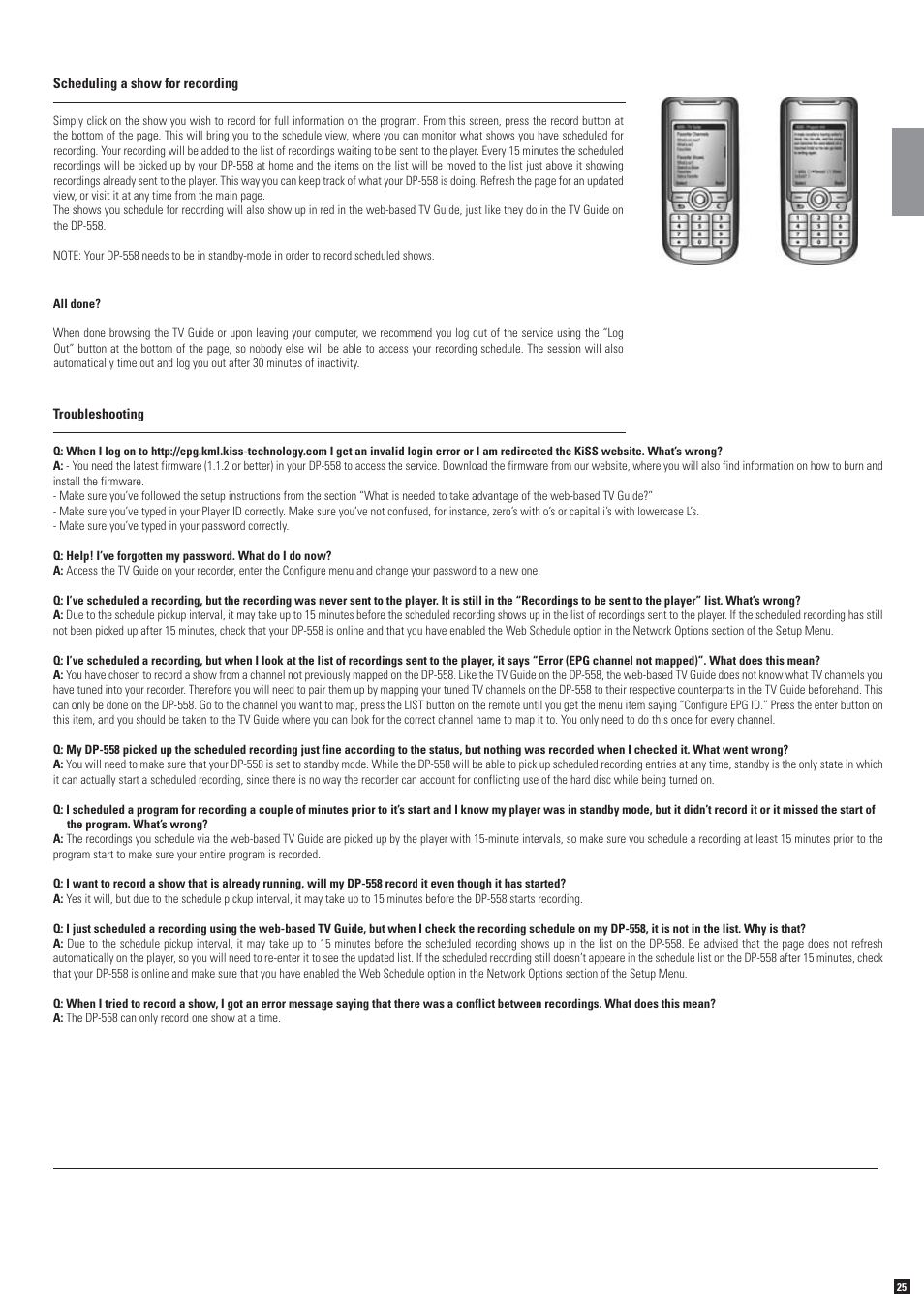 KiSS Networked Entertainment DP-558 User Manual | Page 21 / 30