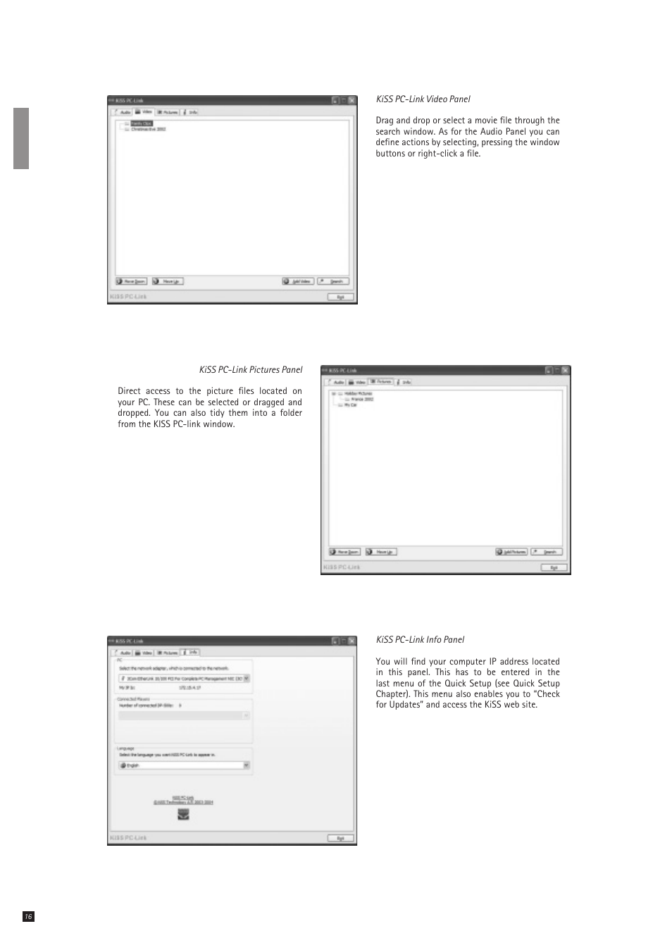 KiSS Networked Entertainment DP-500 User Manual | Page 16 / 20