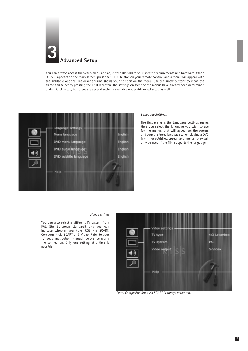 KiSS Networked Entertainment DP-500 User Manual | Page 9 / 20