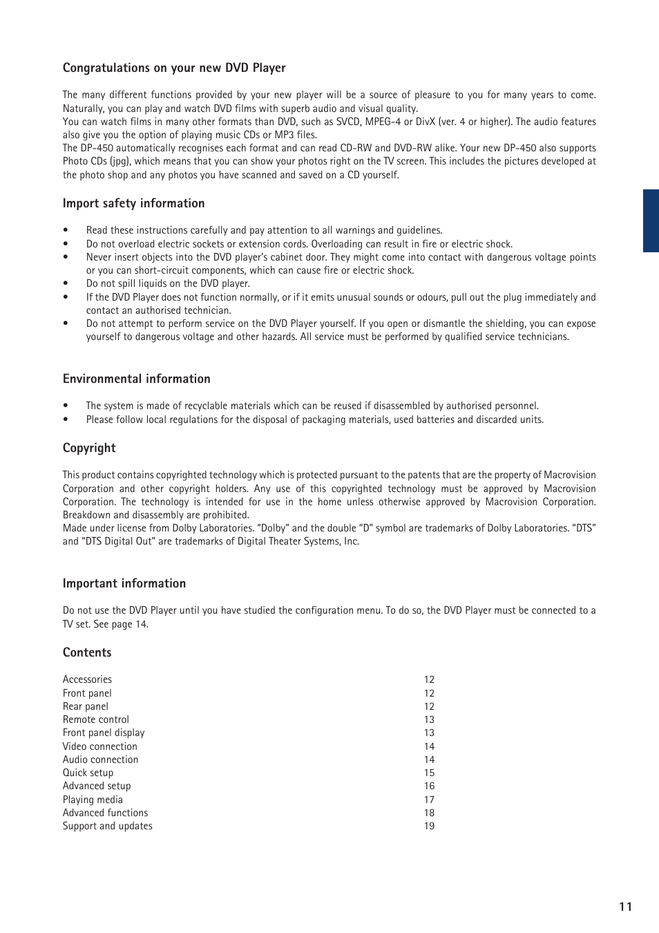 KiSS Networked Entertainment DP-450 User Manual | Page 12 / 51