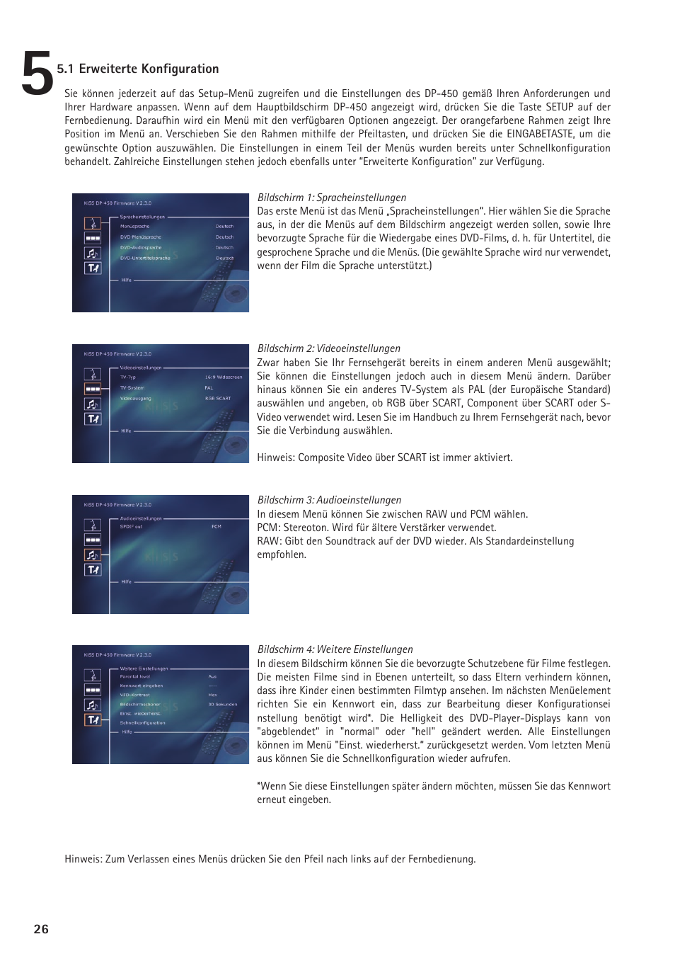 KiSS Networked Entertainment DP-450 User Manual | Page 27 / 51