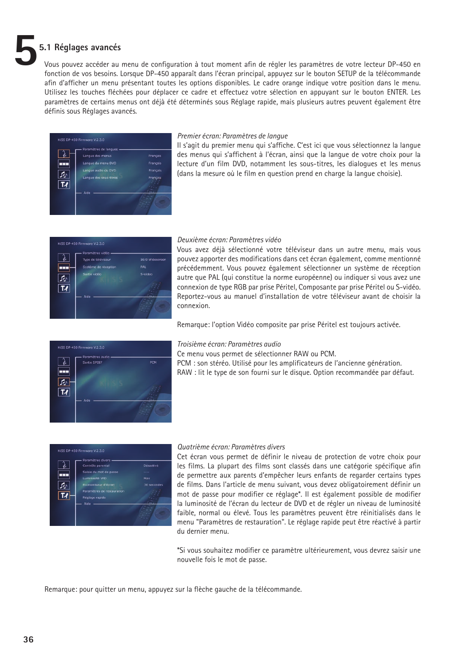 KiSS Networked Entertainment DP-450 User Manual | Page 37 / 51