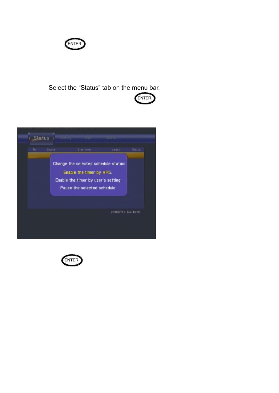 Timer record menu | Kingwin KM-31BK User Manual | Page 28 / 58