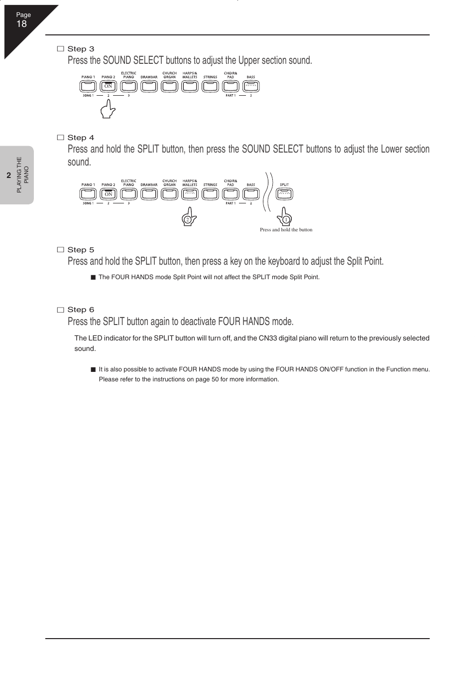 Kawai CN33 User Manual | Page 18 / 72