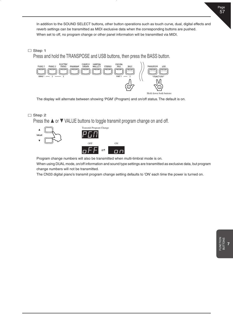 Kawai CN33 User Manual | Page 57 / 72