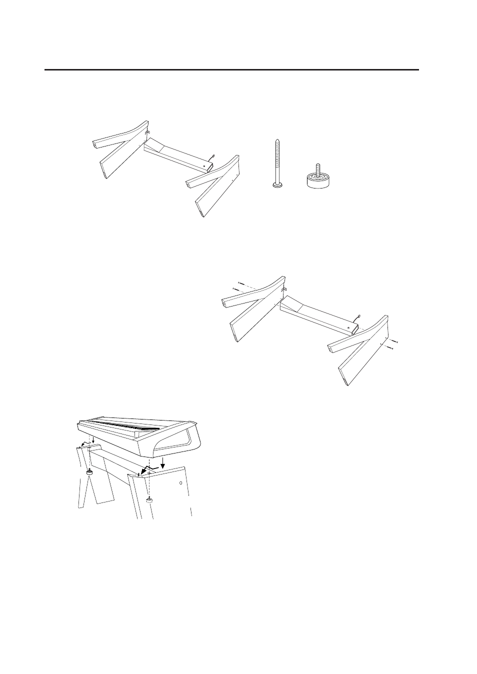 Assembling the stand (es5 only) | Kawai ES3 User Manual | Page 6 / 34