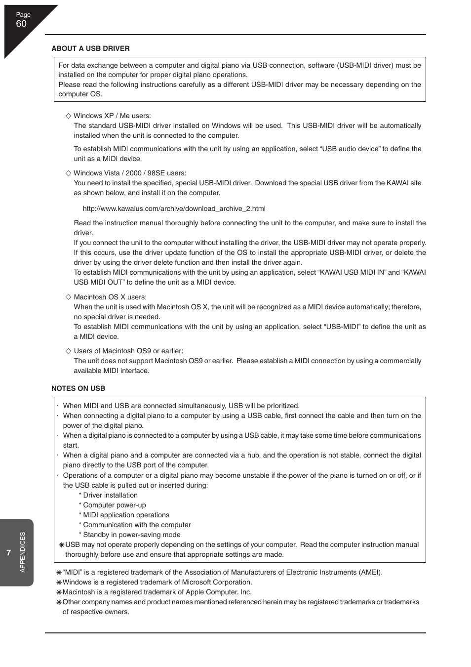 Kawai CN32 User Manual | Page 60 / 68