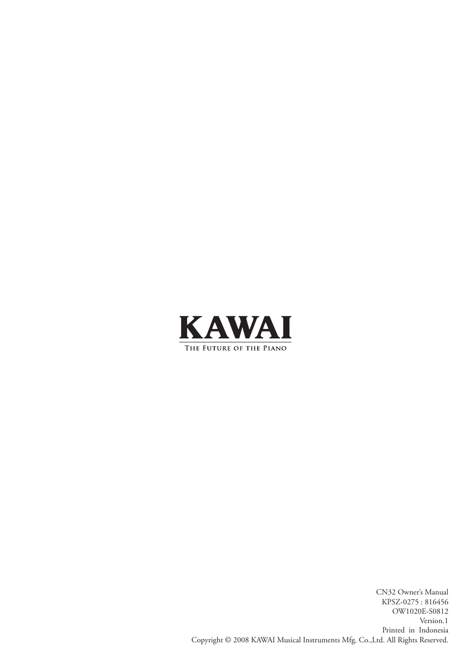 Kawai CN32 User Manual | Page 68 / 68