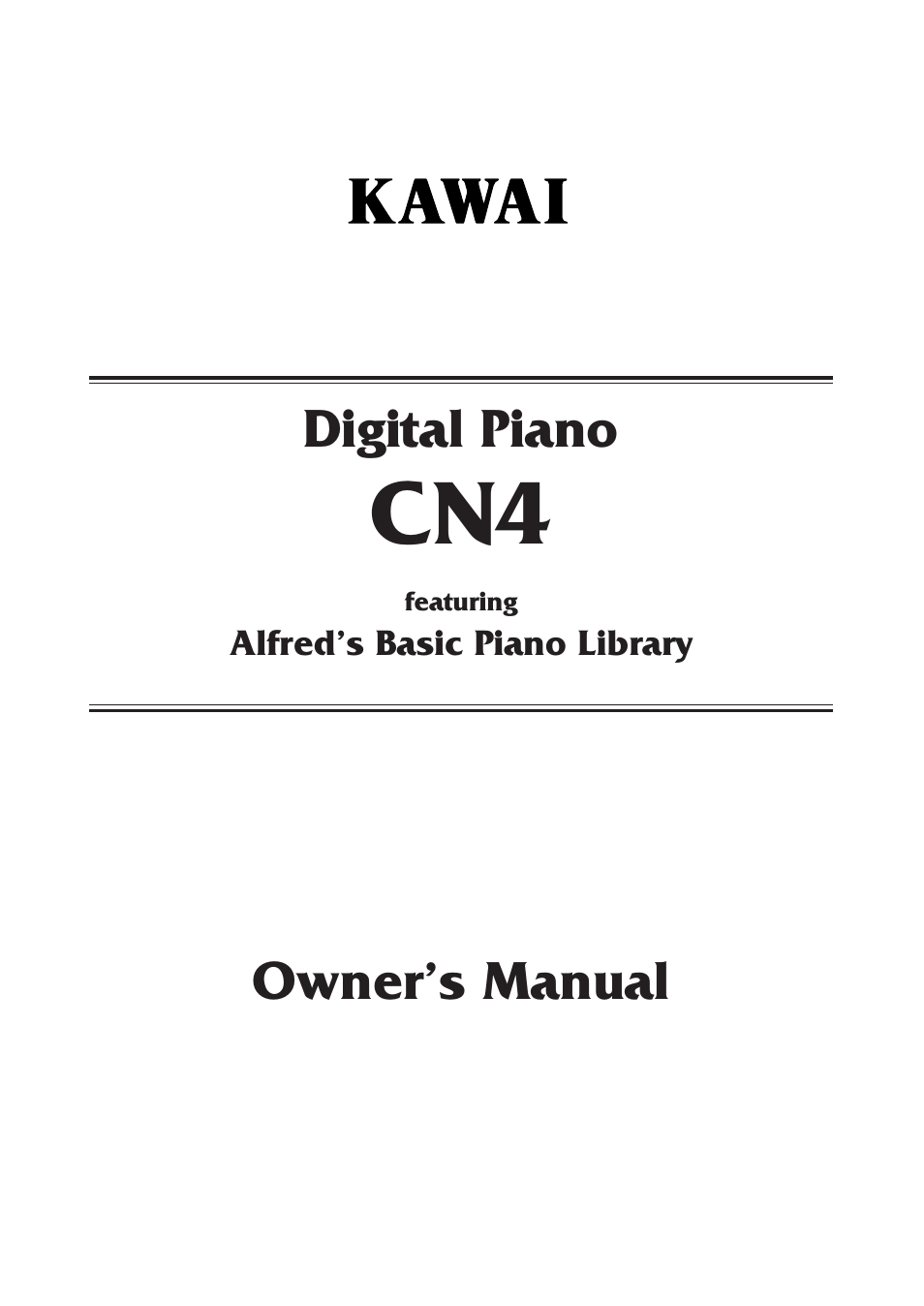 Kawai CN4 User Manual | 74 pages