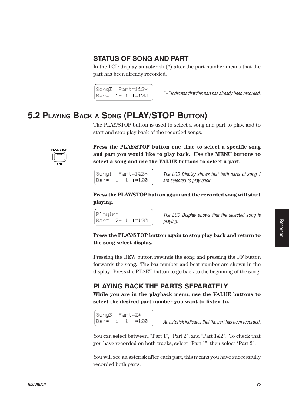 Play/stop b | Kawai CN4 User Manual | Page 29 / 74