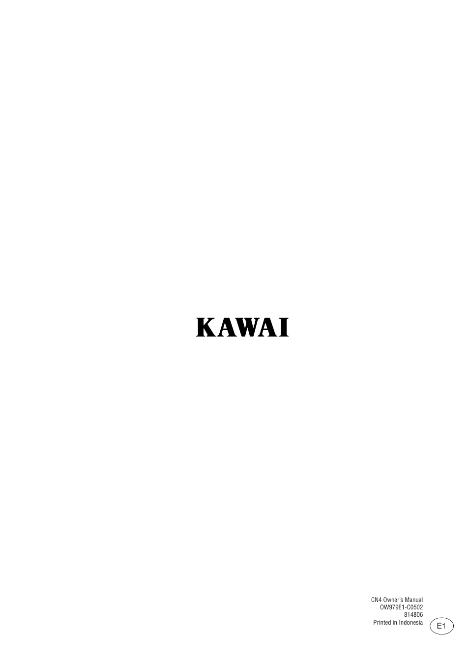 Kawai CN4 User Manual | Page 74 / 74