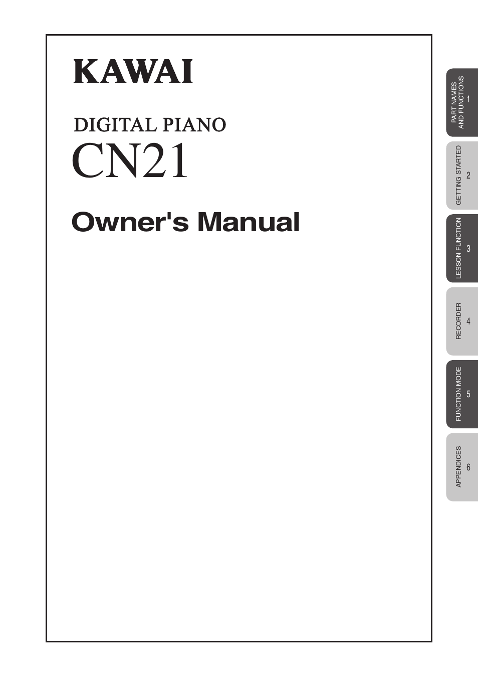 Kawai CN21 User Manual | 40 pages