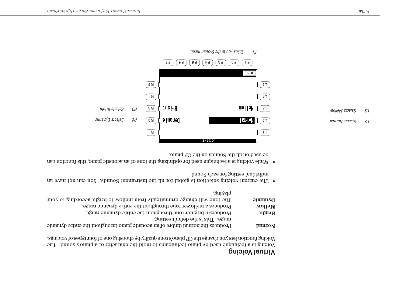 Virtual v oicing | Kawai Concert Performer Series Digital Piano CP117 User Manual | Page 112 / 180