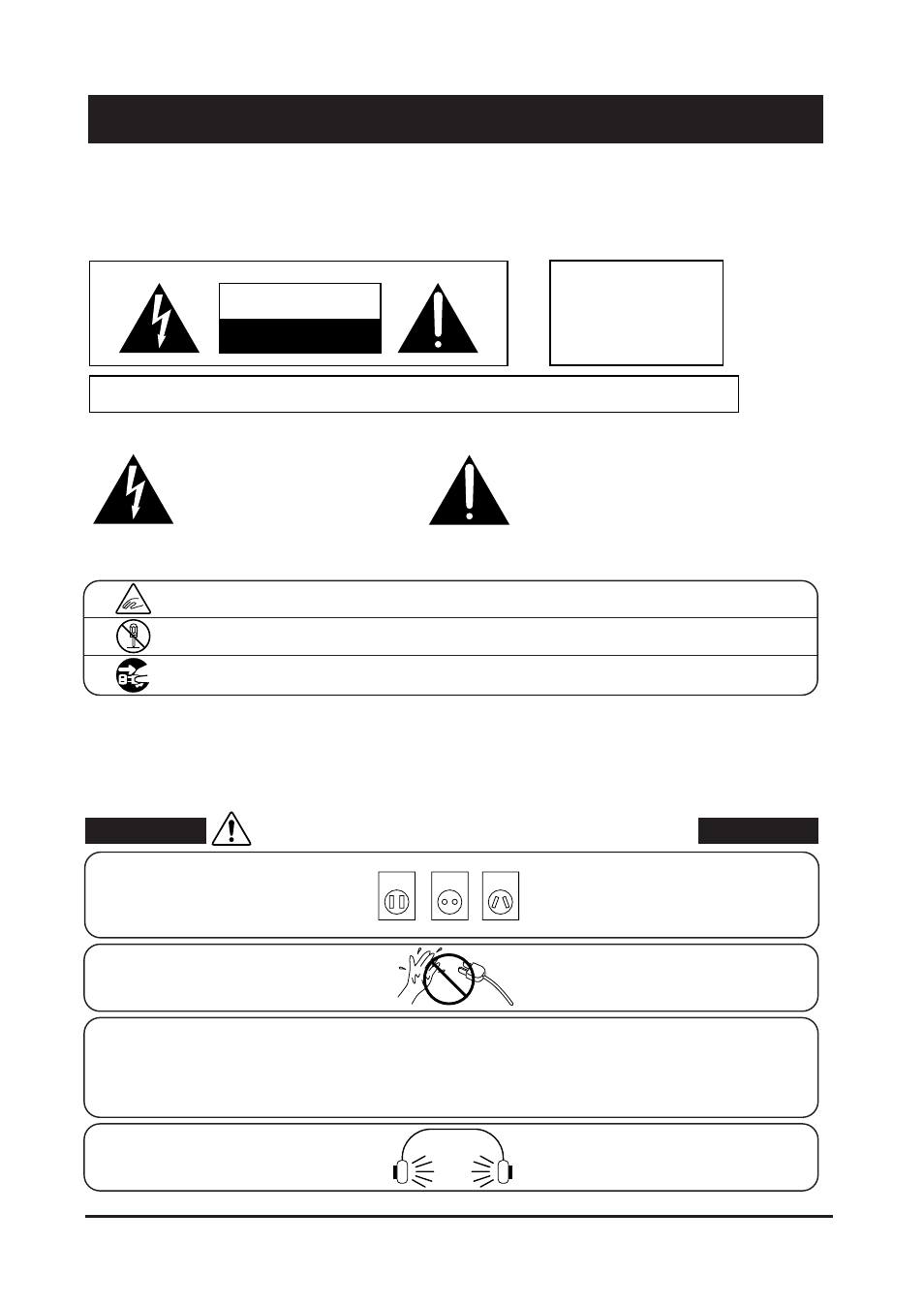 Important safety instructions, Save these instructions, Caution | Warning, Avis : risque de choc electrique | Kawai CA1000 User Manual | Page 2 / 86