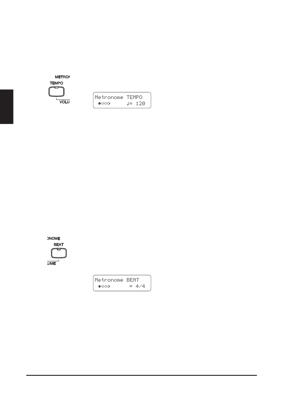 Starting the metronome, Changing the time signature | Kawai CA1000 User Manual | Page 20 / 86