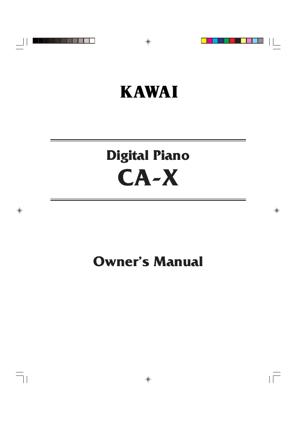 Kawai CA-X User Manual | 52 pages