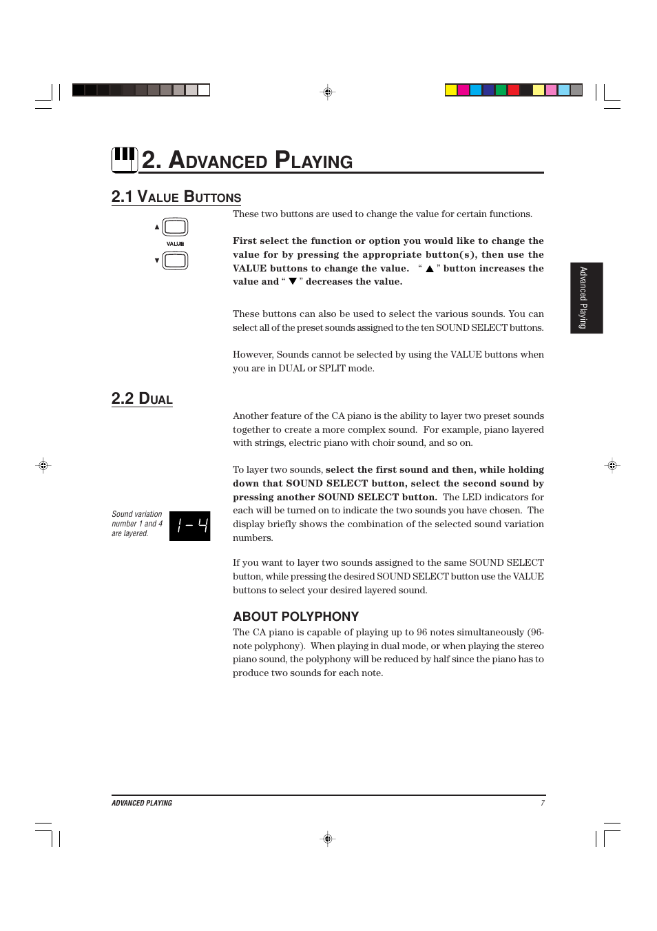 Dvanced, Laying | Kawai CA-X User Manual | Page 11 / 52