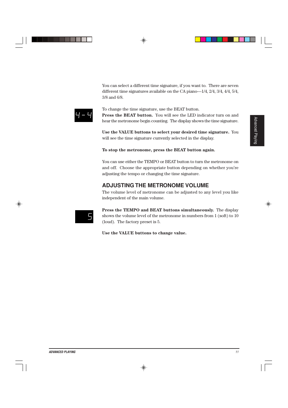 Adjusting the metronome volume | Kawai CA-X User Manual | Page 15 / 52