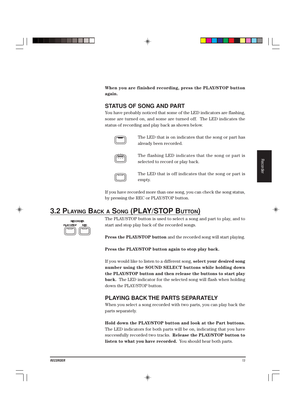 Play/stop b | Kawai CA-X User Manual | Page 19 / 52