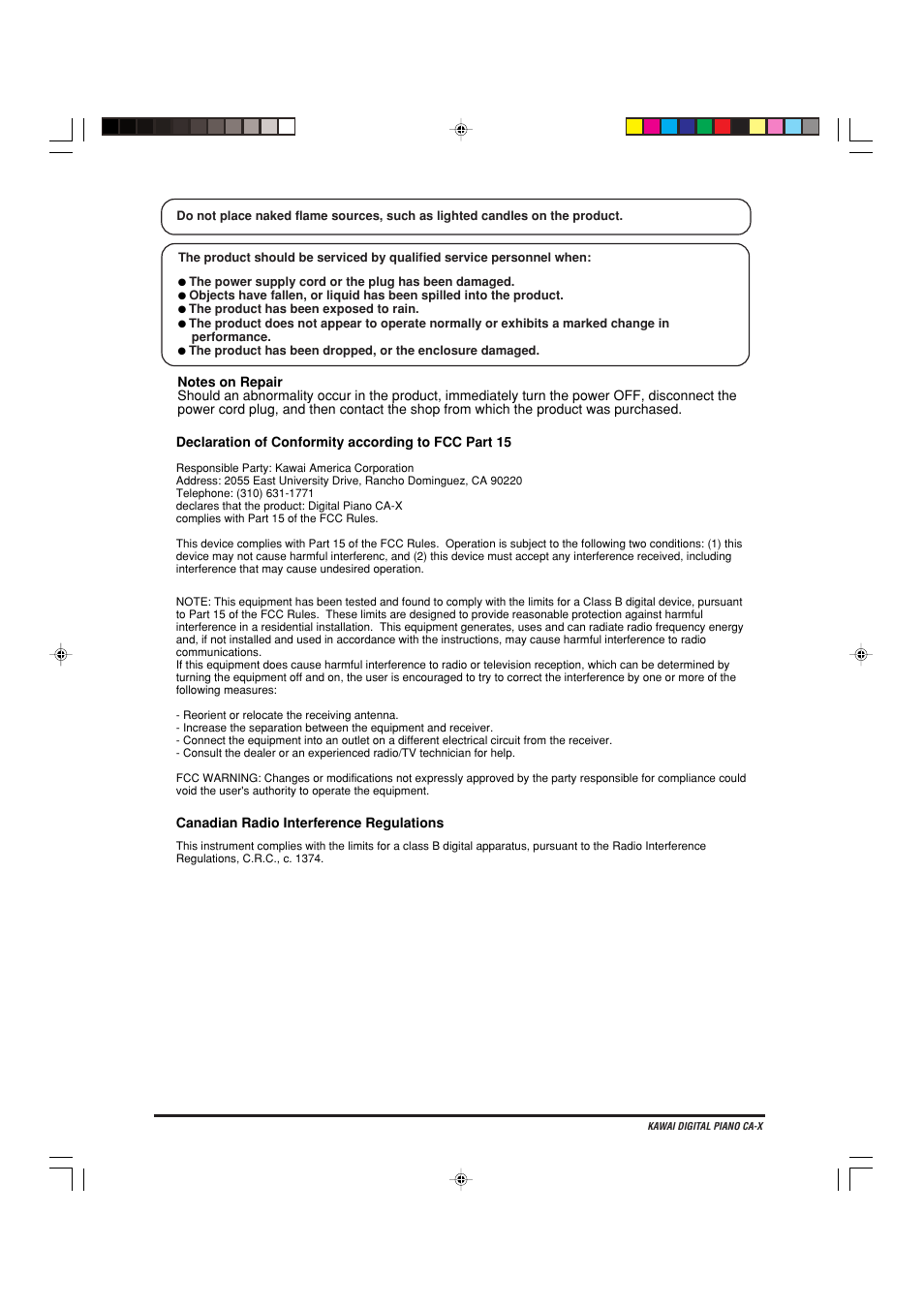 Kawai CA-X User Manual | Page 4 / 52