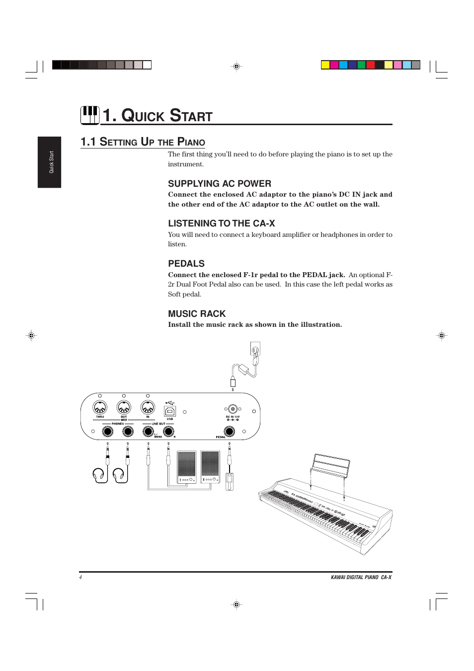 Uick, Tart | Kawai CA-X User Manual | Page 8 / 52