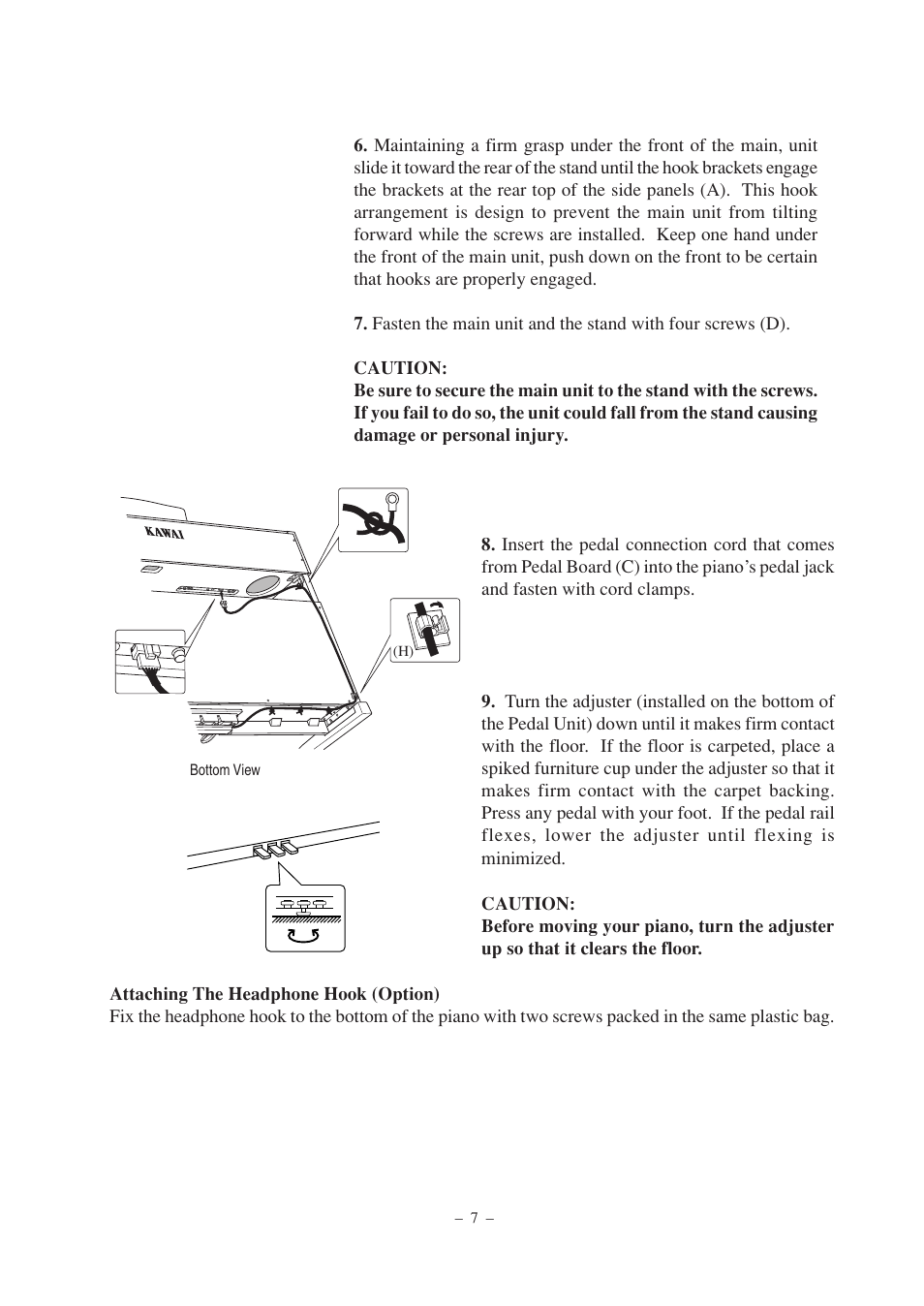 Kawai CP67 User Manual | Page 7 / 36