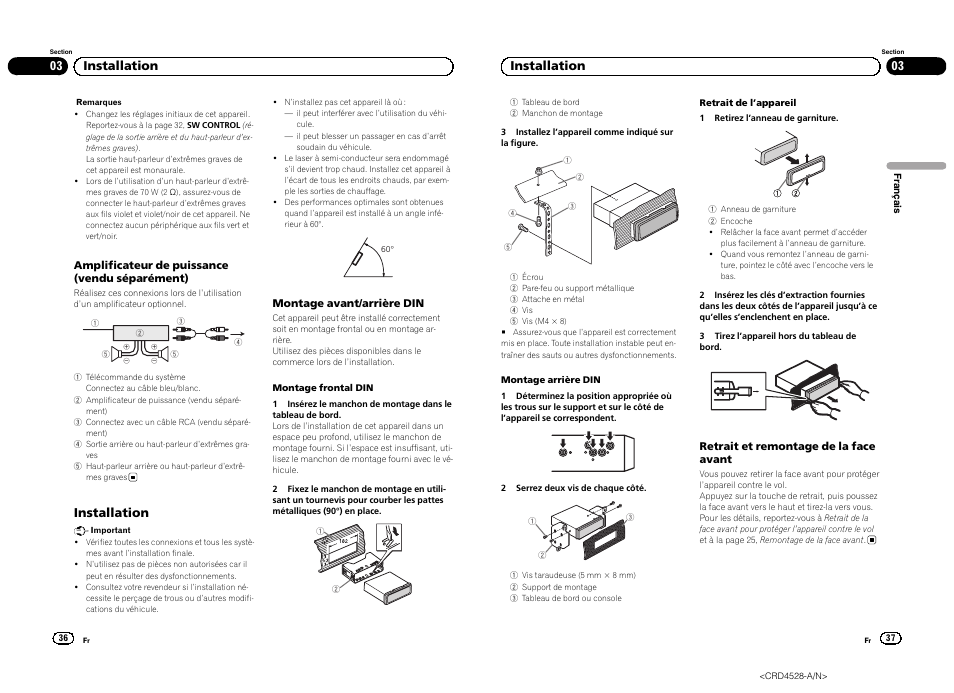 Installation, 03 installation | Pioneer DEH-2300UB User Manual | Page 19 / 84