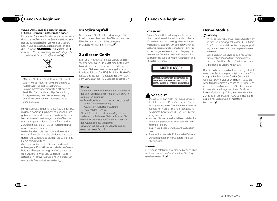 Deutsch | Pioneer DEH-2300UB User Manual | Page 46 / 84