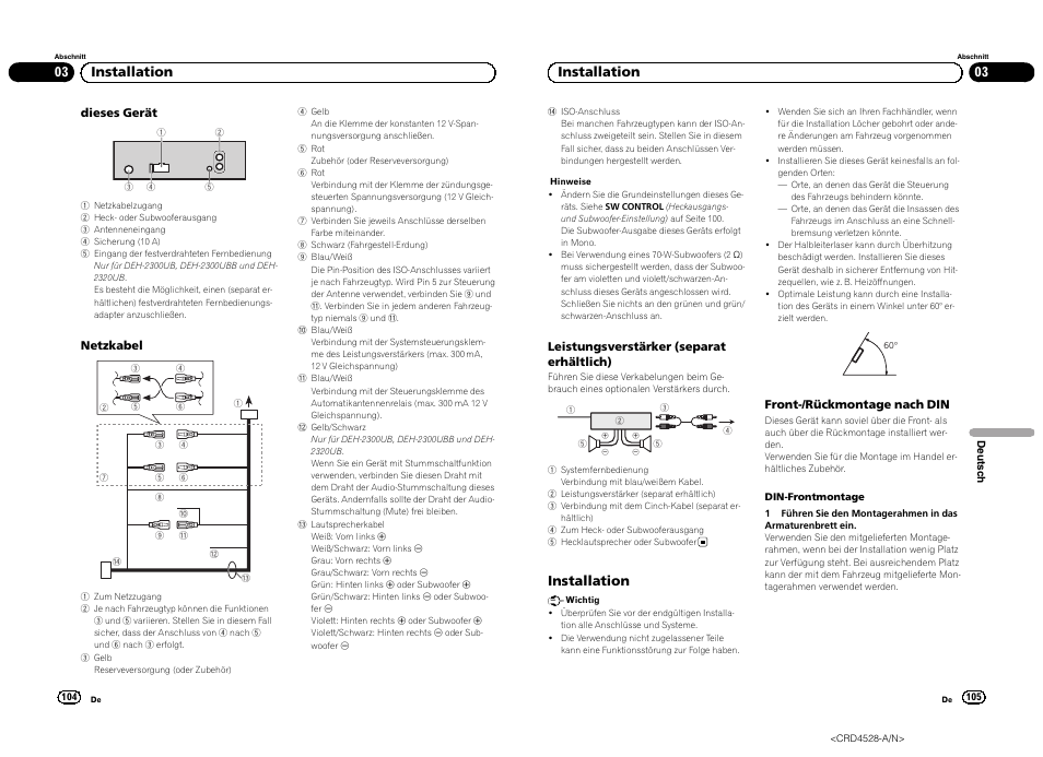 03 installation, Installation | Pioneer DEH-2300UB User Manual | Page 53 / 84