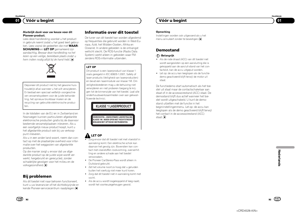 Nederlands | Pioneer DEH-2300UB User Manual | Page 59 / 84