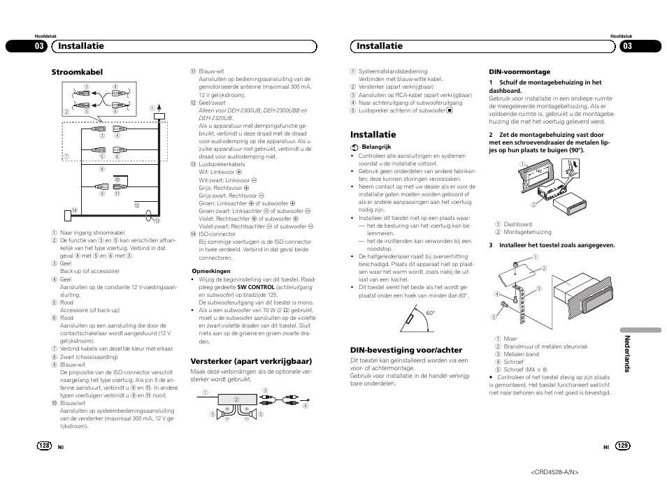 03 installatie, Installatie | Pioneer DEH-2300UB User Manual | Page 65 / 84