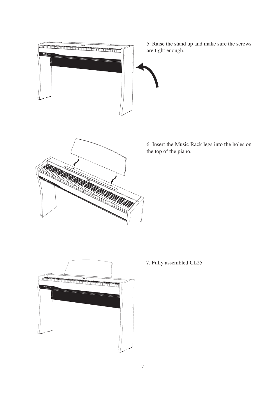 Kawai CL25 User Manual | Page 7 / 28