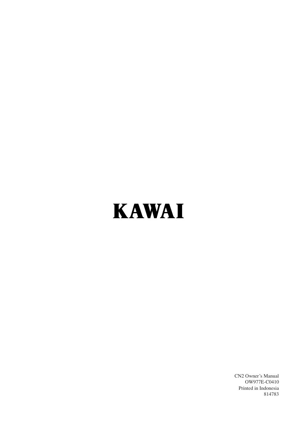 Kawai CN2 User Manual | Page 28 / 28