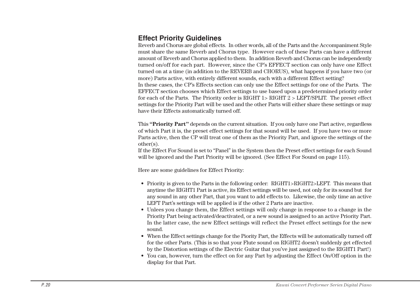 Kawai CP115 User Manual | Page 26 / 182