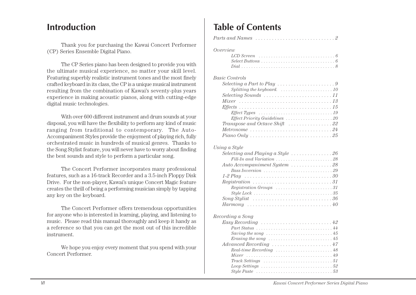 Kawai CP115 User Manual | Page 6 / 182