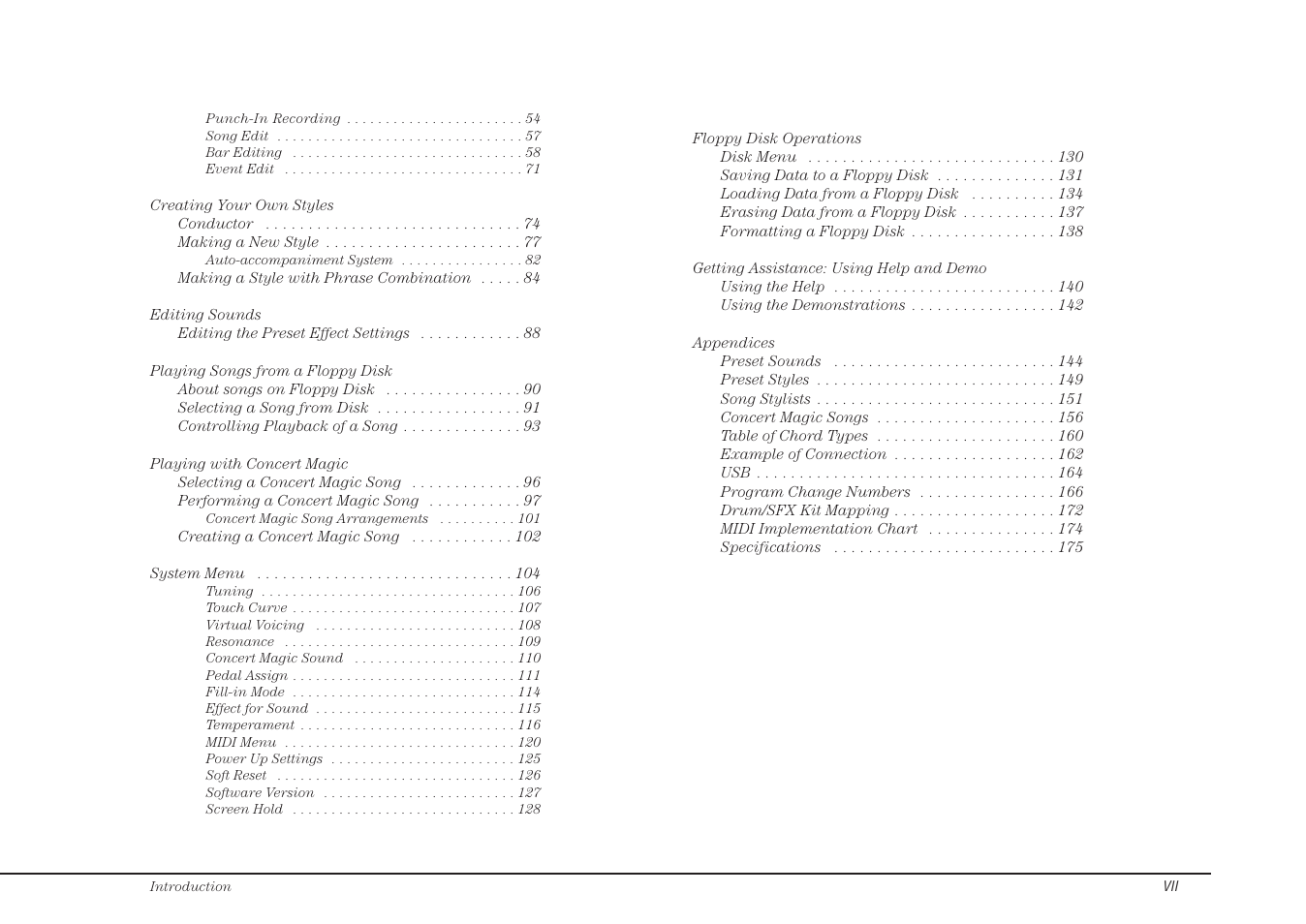 Kawai CP115 User Manual | Page 7 / 182