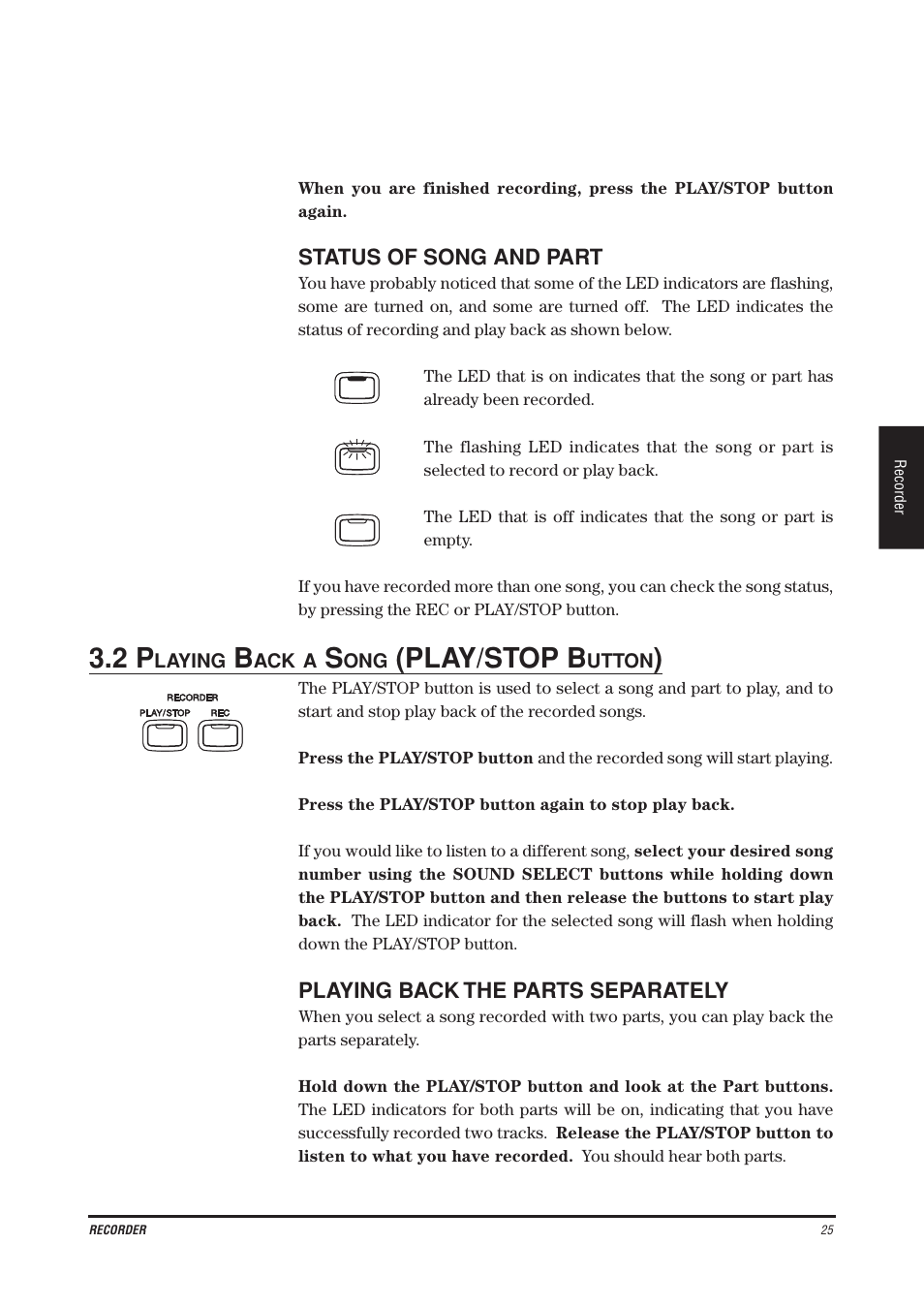 Play/stop b | Kawai CE200 User Manual | Page 25 / 60