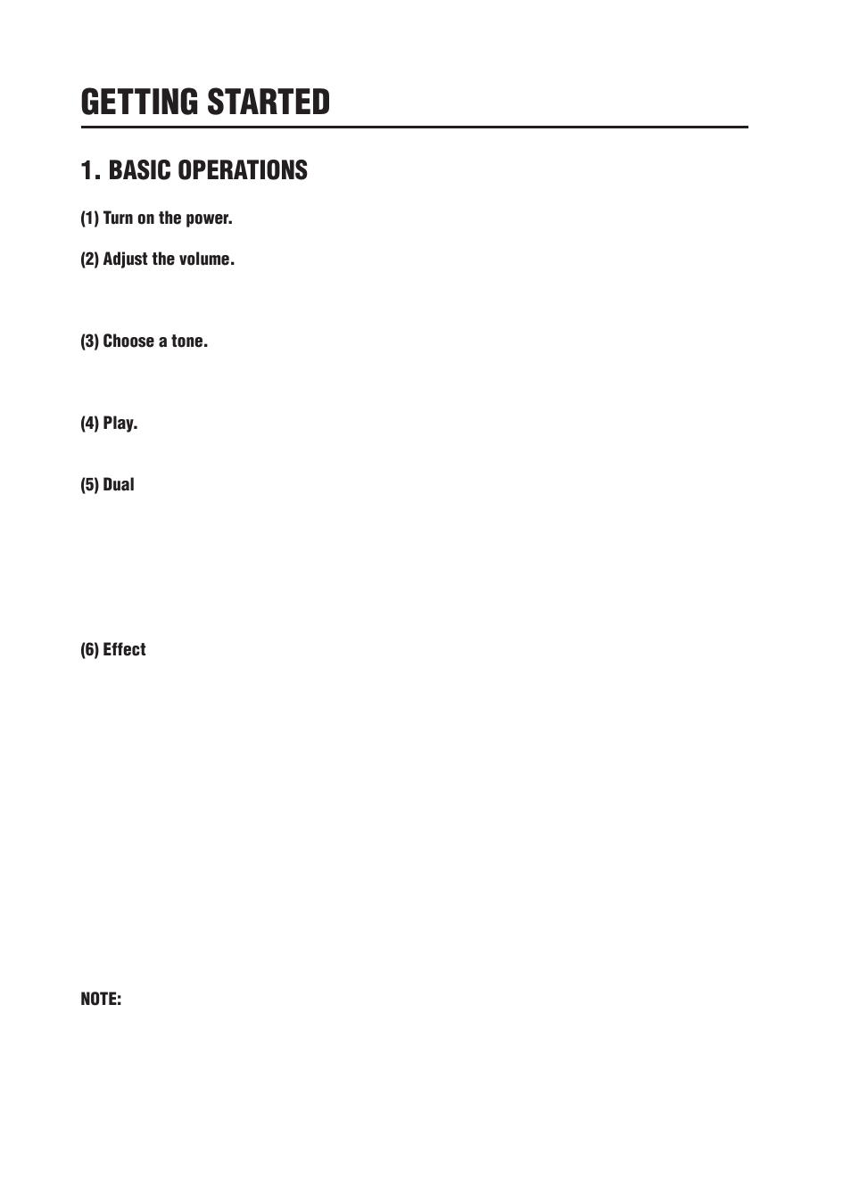 Getting started, Basic operations | Kawai CN290 User Manual | Page 10 / 24