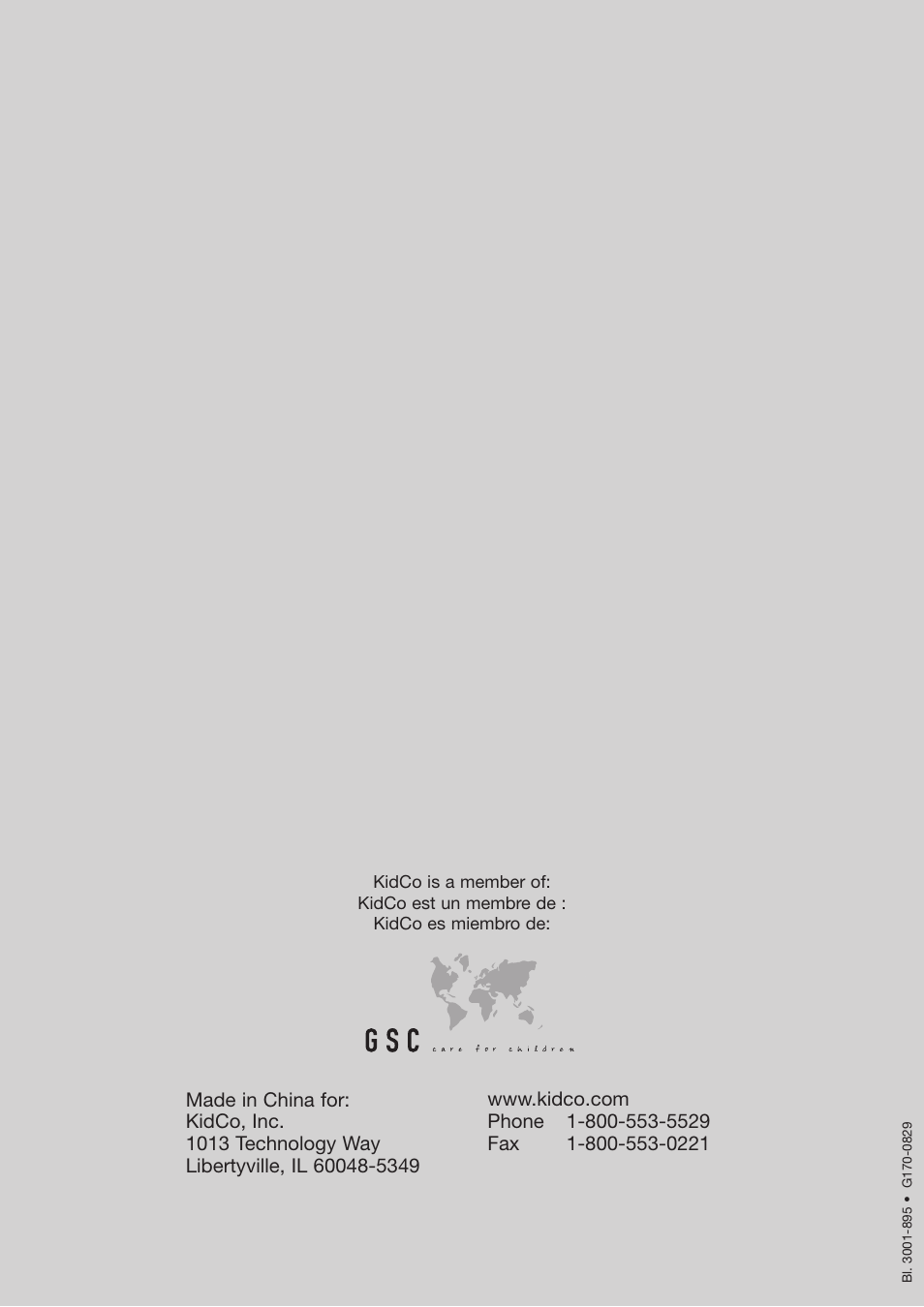Kidco The Metro Gateway G170 User Manual | Page 22 / 22