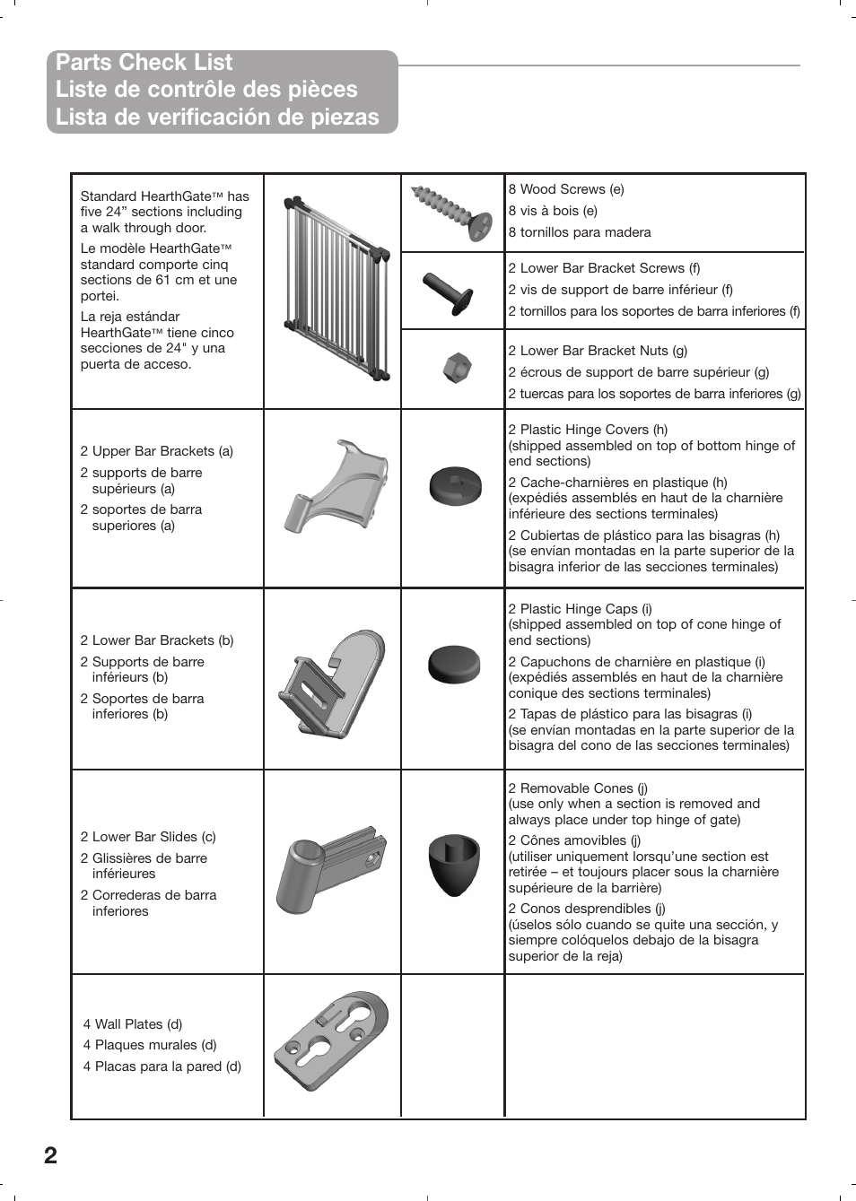 Kidco HearthGate G70d User Manual | Page 2 / 22