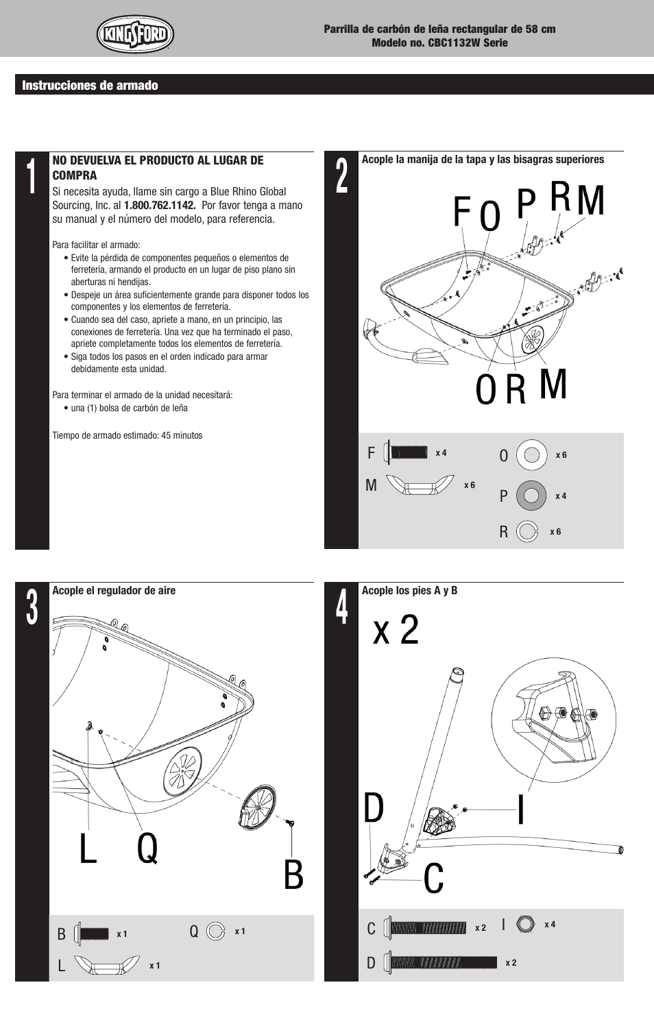 Kingsford CBC1132W User Manual | Page 14 / 20