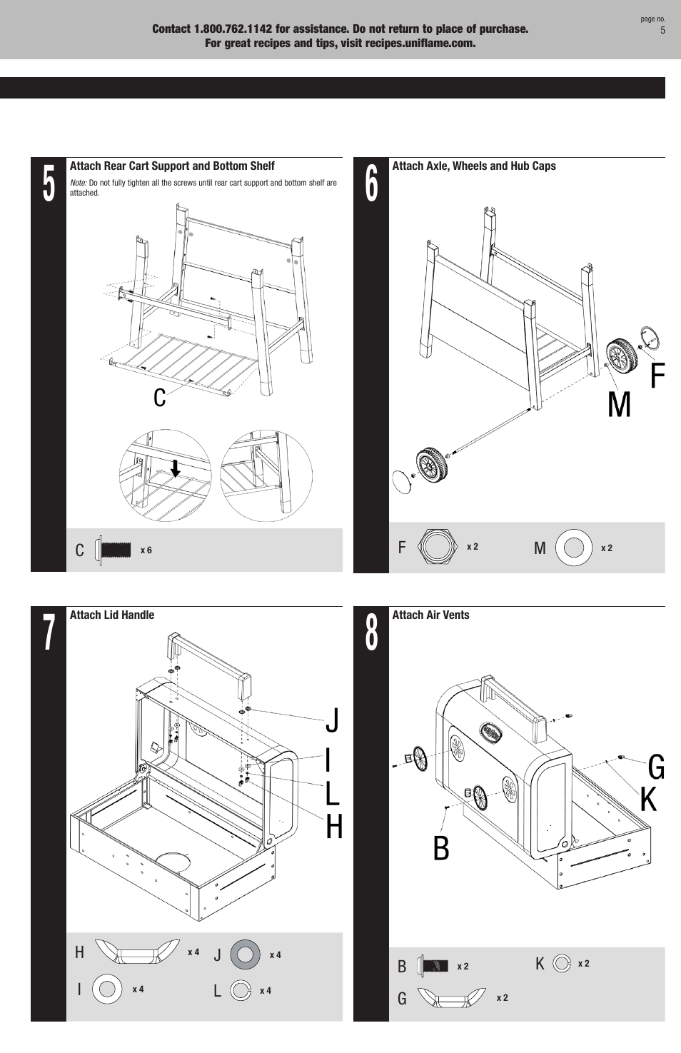 Kingsford CBC1042W User Manual | Page 5 / 20
