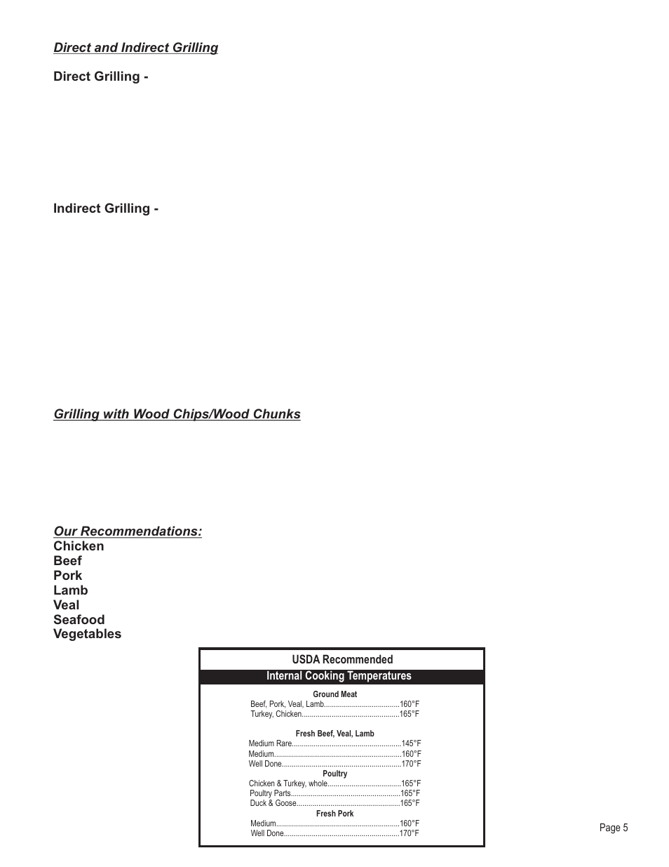 Kingsford 11301648 User Manual | Page 5 / 20