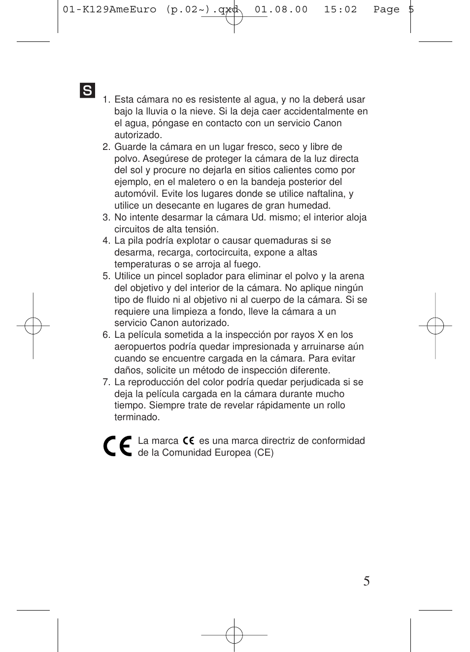 Precauciones de manipulación | Kiev Camera CT1-7462-000 User Manual | Page 5 / 119