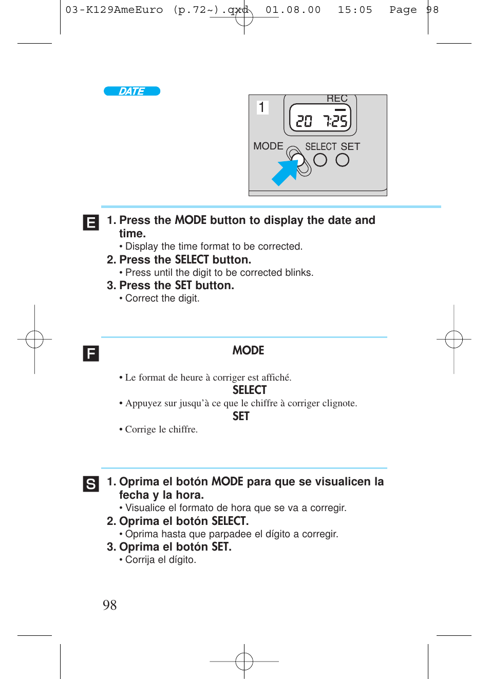 Аы у | Kiev Camera CT1-7462-000 User Manual | Page 98 / 119