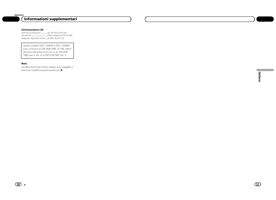 Informazioni supplementari | Pioneer DEH-1300MP User Manual | Page 26 / 64